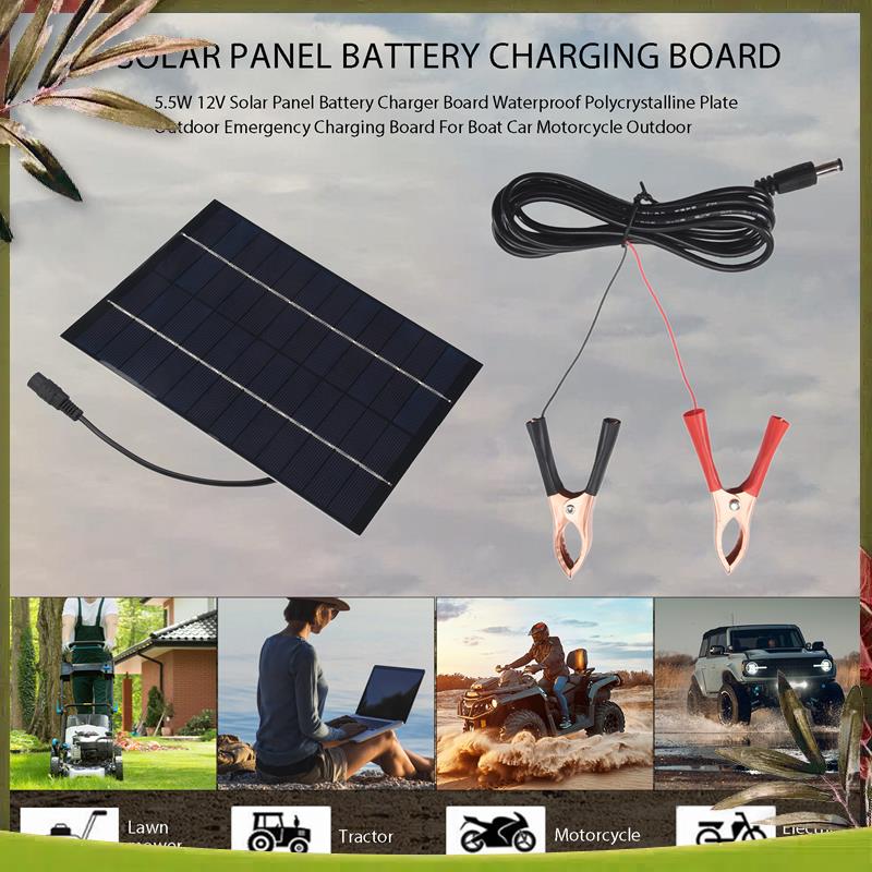 AB98-5.5W 12V Solar Panel Batt - Solar Emergency Charger 评论和价格