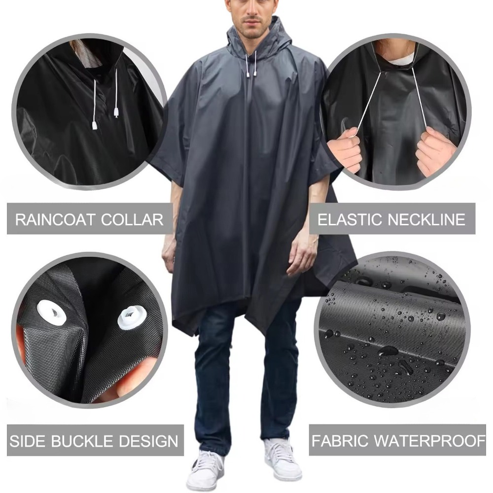 3 in 1 Waterproof Rain Poncho  - Emergency Poncho Rain 评论和价格