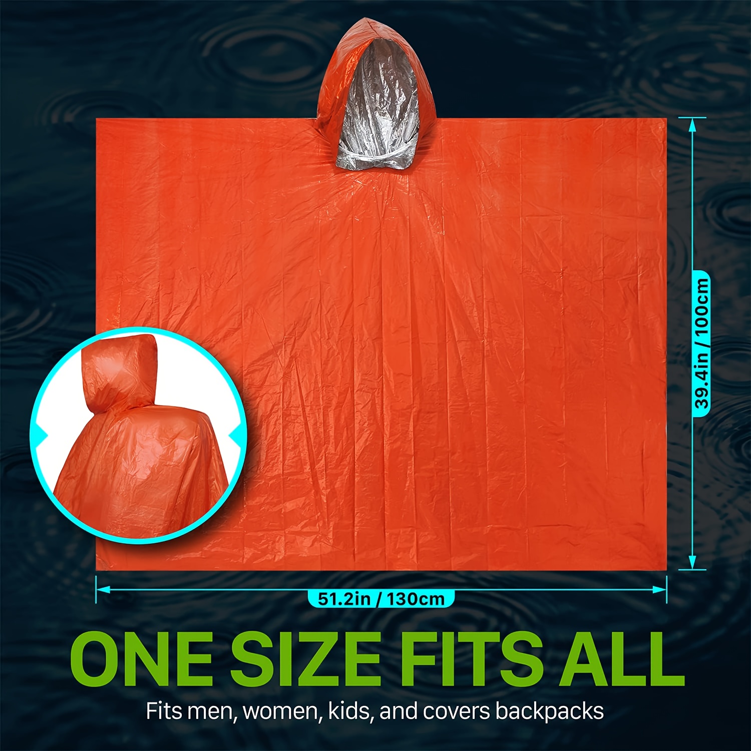 9Pcs Emergency Survival Kit, T - Emergency Poncho Rain 评论和价格