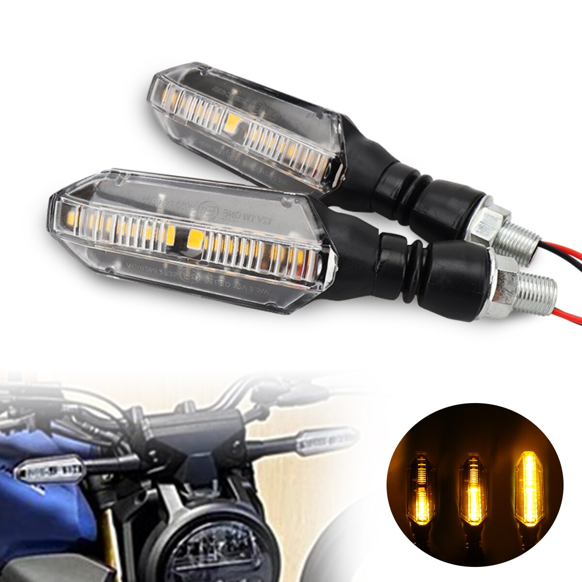 2pcs Motorcycle LED Turn Signa - Sos Light Strobe 评论和价格